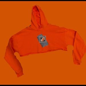 Orange cropped hoodie